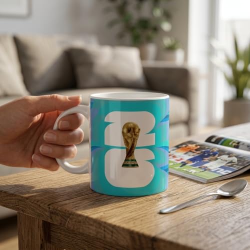Mundo Avios Messi Lionel Messi AFA Argentina Football Team Memorial Ceramic Mug 11oz 11oz Own Designs We are Sportivo Maglietta (Figurita, Messi26)