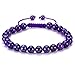 BRCbeads Gemstone Bracelets Purple Amethyst Natural Gemstones Birthstone Crystal Beads Handmade 8mm Stretch Macrame Adjustable Loose Beads With Gift Box