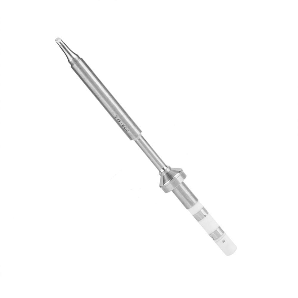 TOPINCN 7 Types Mini Stainless Steel Soldering Iron Tip Replacement for Ts100 Portable Outdoor Soldering Iron Kit (Ts-Bc2 Soldering Tip)
