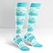 Sock It To Me, Unicorn of the Sea, Women's Knee-High Funky Socks, Narwhal Socks