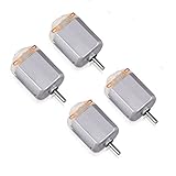Flormoon DC Motor Mini Electric Motor 3V 19000RPM Brushed Motor for Science DIY Toys 4 Pack(Silver+White)