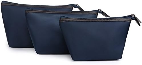 Cosmetic Bag,3 Pieces Women Girls Nylon Makeup Toiletry Travel Bag by EASTERN TIME(Blue)