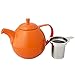 FORLIFE Curve 45-Ounce Teapot with Infuser, Carrot
