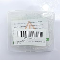 Pzsmocn 200 Pieces/100 Sets M3*15 mm PC Transparent