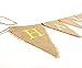 SL crafts Burlap Happy Birthday Banner Jute Hessian Burlap Banner Baby Shabby Chic Rustic Party Bunting Banner 82Inch