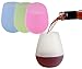DEWEL Silicone Wine Glasses Set of 4 Outdoor Wine Glasses Unbreakable Silicon Wine Cups 12 oz Dishwasher Safe Shatterproof Stemless Wine Glass for Travel Picnic Camping BBQ
