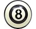 Officially Licensed NFL Striped Referee Billiard Pool Cue 8 Ball