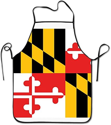 Maryland Flag Kitchen Aprons Black