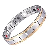 Hottime Stainless Steel Magnetic Therapy Bracelet Pain Relief for Arthritis and Carpal Tunnel