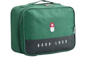 Volumoon First Aid Kit Bag, 25×13.5×20 cm, Empty Organizer for Medicine, Travel, Car, Home, Camping, Hiking, Outdoor Activiti