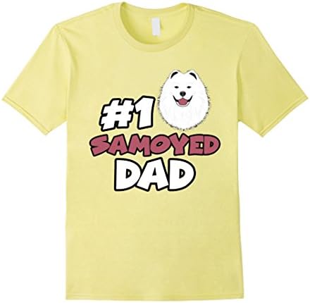 Mens Number 1 Samoyed Dad Funny Love Shirts Medium Lemon
