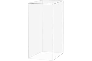 Display Cube Pedestal Tall One Piece Riser 12" x 12" x 32" Acrylic Clear Column No Lid Lucite Stand Flower Tower Weddings Special Events Staging Decor Plexiglass Display Box by Marketing Holders