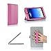 ProCase 2013 Version ASUS MeMO Pad HD 7 ME173X Protective Case with Bonus Stylus Pen - Tri-Fold Leather Cover Case for 2013 ASUS MeMO Pad HD 7 ME173X Tablet, Built-in Stand (Pink)