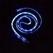 NOVPEAK Sky Blue Visible LED EL Light Micro USB Sync Data Charging Charger Cable