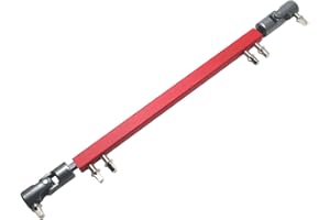 TUOREN Double Kick Drum Pedal Drive Shaft Steel Bass Drum Pedal Linkage Connector Arm for Drum Kit Percussion Instrument Parts (Red)