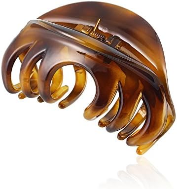 Rosette Large Chic Styling Hair Claw Clip Organic Glass Hair Clips Clamps Indoor Outdoor Hair Grip Hairpins Hairgrip for Women and Girls Hair Barrettes For Thick Hair