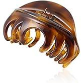 Rosette Large Chic Styling Glass Claw Clip Hair Clamps Grips Hairpins Barrettes for Indoor/Outdoor Use - Thick Hair, Women and Girls