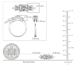 Dazzlingrock Collection Princess Lab Created White