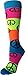 TCK Neon Rainbow Fun Print OTC Socks (Paw Print, Medium)