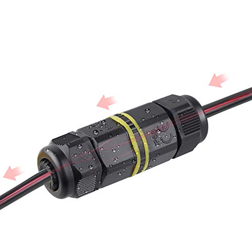 Waterdichte aansluitdoos externe kabelaansluiting, IP68 aansluiting buitenmof koppeling Ø 5 mm-12 mm (zwart, PA66) - 2… - Afbeelding 7