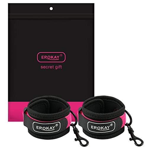 Restraint Handcuffs for Sex, EROKAY Adjustable Cotton Wristcuffs Ankle Cuffs BDSM Adult Restraint Toys for Couples Game Play