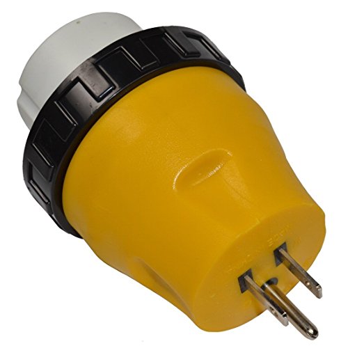 HQRP RV Electrical Locking Adapter 15A Male to 50A Female Twist Lock