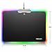 Hcman RGB Gaming Mouse Pad, Small Mousepad 340×245×3mm, PC Gaming Accessories LED Mouse Mat for Desk, Mouse Pads Boy Gifts for Computer Gamer - Black