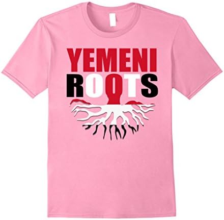 Men's Yemeni Roots Yemen Flag Gift Pride T-Shirt Large Pink