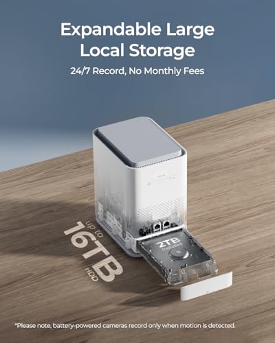 Reolink Home Hub Pro, Centralized Control for up to 24 Security Cameras, up to 16TB HDD Storage, AES-128 Encryption, 8K Streaming, Wi-Fi 6, and 120dB Siren. No Monthly Fees