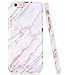 JDBRUIAN iPhone 6 Case, iPhone 6s Shiny Rose Gold Marble Design Case Slim Fit Flexible Soft TPU Bumper Shockproof Rubber Silicone Skin Cover - TJ2