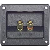 Parts Express Gold Recessed 5-Way Banana Speaker Terminal Cup Rectangle