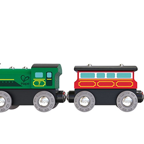 Hape Kids Wooden Railway Passenger Steam Train Toy