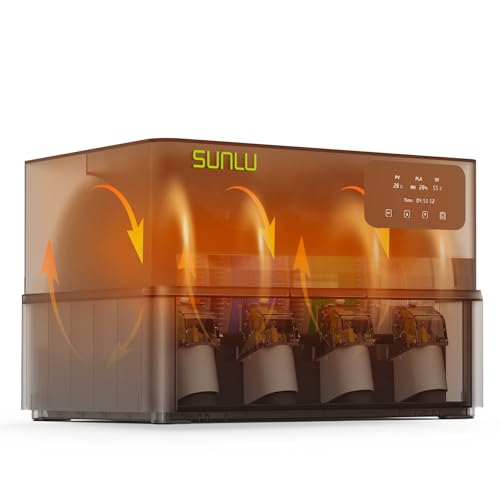 SUNLU Official AMS Heater, Simultaneous Drying and Printing, 3D Filament Dryer for AMS Gen 1, Intelligent Humidity Control, Heating to 70°C in 20 Min for 4 Coils