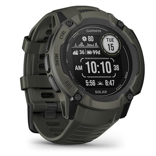 Garmin Instinct 2X Solar 50mm - GPS-Smartwatch mit unendlicher Akkulaufzeit im Smartwatch-Modus, über 40 Sport-Apps, Smart Notifications, GarminPay, T