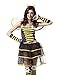 Spooktacular Women's Sassy Skirted Bumblebee Costume with Tulle Trim Dress, M