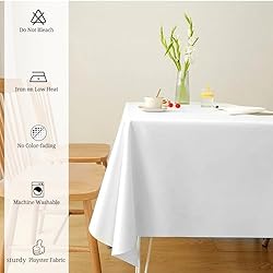 Pesonlook 12 Pack White Polyester Tablecloth-60 x
