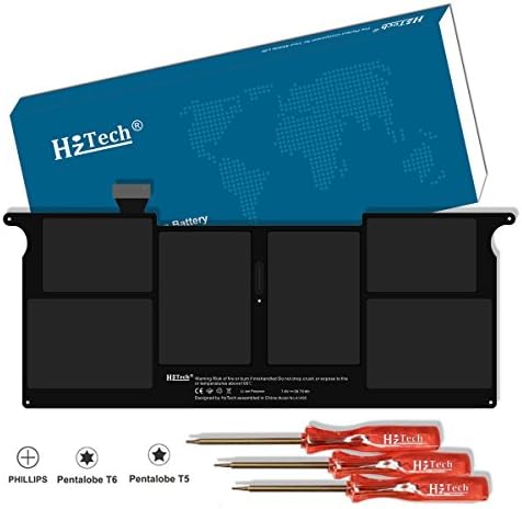 HzTech 38Wh Replacement A1495 A1406 Laptop Battery for MacBook Air 11 inch A1465 A1370 MC968LL/A MD223LL/A MD711LL/A MD711LL/B (Mid 2011 2012 2013 Early 2014 2015) A1406 A1495 Battery -7.6V/5000mAh