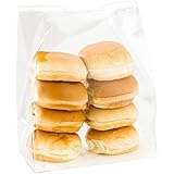 Flat Bottom Heat Seal Sandwich Bags, Heat Sealable Food Bags - Gusset Bag with Paper Insert - Clear - 7 x 4 x 9 Inch - 100ct Box - Bag Tek - Restaurantware