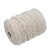 Tenn Well 4mm Macrame Cord, 165 Feet 3Ply Twisted Cotton Rope for Making Wall Hangings, Plant Hangers, Dream Catchers, Craft Projects and Decoration