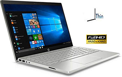 HP 14-ce0064 Slim and Light Laptop 8th Gen Intel i5 up to 3.4 GHz 8GB 256GB SSD 14in Full HD Webcam WiFi Backlit Keyboard B&O Audio (Renewed)