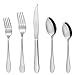 40 Piece Silverware Set, Stainless Steel Flatware Set Anti-Scald Cutlery Set for 8 by HIPPIH, Mirror Polished Utensils Set, Dishwasher Safe(sliver)