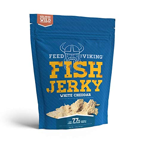 Feed The Viking, Fish Jerky with White Cheddar, Wild Atlantic Cod, Made