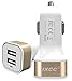 iXCC 24W 2.4A Dual Port Universal USB Car Charger High Speed Charging with 3-Feet MFi Certified Lightning Cable for iPhone 7 / 6s / Plus, iPad Pro / Air 2 / mini and More - Luxury Gold