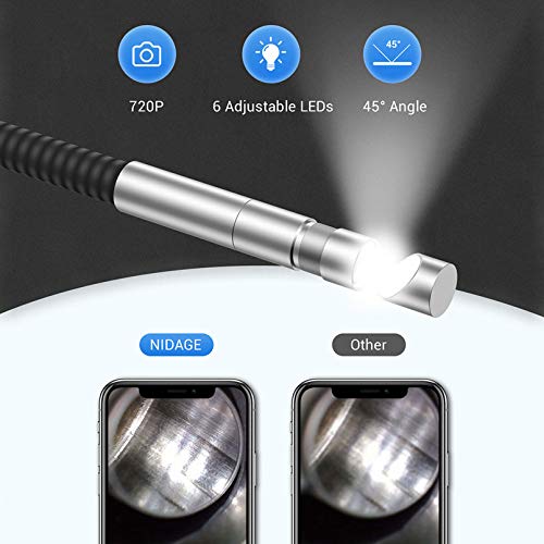 Wireless Rifle Borescope, 0.177inch Rifle Bore Scope NIDAGE Barrel Gun