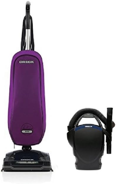 Oreck Axis Upright Lightweight Vacuum Cleaner - Purple Power Bundle CC1600 Handheld Vac