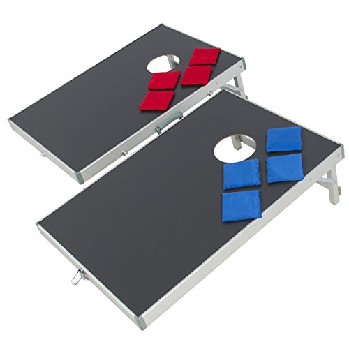 Foldable Bean Bag Toss Game Portable Cornhole Game Set - Collapsible Boards With 8 Bean Bags & Carrying Case Outdoor Camping Games - Foto 9