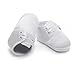 Delebao Baby Infant Lace Up Satin White Shoes Bootie Slippers Sneakers (0-6 Months, Shoes)