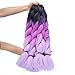 6Pcs/Lot 24inch Jumbo Braids Salon Crochet Ombre Twist Braiding Hair Extensions High Temperature Synthetic Fiber Hair for 100g/pc (M56#)