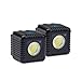 LUME CUBE - LED Light for Photo, Video, and Content Creation - 1,500 Lumens - Portable, Durable, Waterproof (Two Pack - Black)