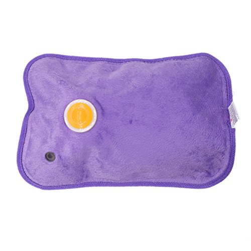 WITERY Hand Warmer Portable Rechargeable Electric Heat/Hot Water Bag with Soft Velvet Cover - Ideal For Warm Your Hands/Pain Relief/Muscle Relaxation & Comfort Use and As Pillow Purple - Thumbnail 3